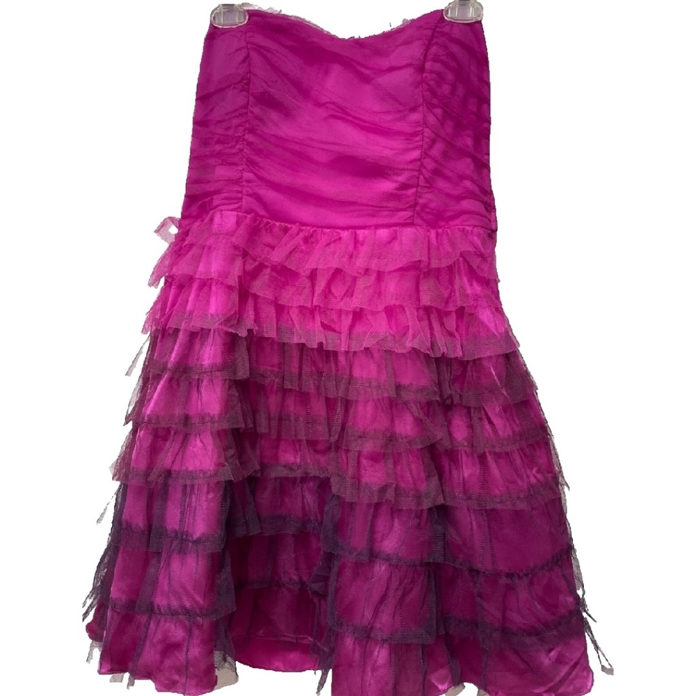 Teeze Me Purple & Black Ruffled Homecoming/Prom Junior Dress 15